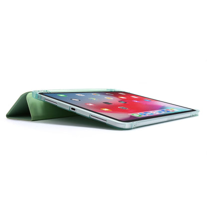 For iPad Pro 12.9 2022 / 2021 Multi-folding Horizontal Flip PU Leather + Shockproof Airbag TPU Tablet Case with Holder & Pen Slot & Wake-up / Sleep Function(Green) - iPad Pro 12.9 (2022/2021) Cases by buy2fix | Online Shopping UK | buy2fix
