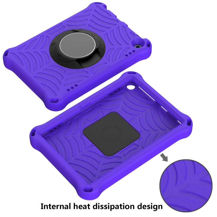 For Amazon Kindle Fire HD 8 2020 Spider King EVA Protective Case with Adjustable Shoulder Strap & Holder(Purple) - Amazon by buy2fix | Online Shopping UK | buy2fix