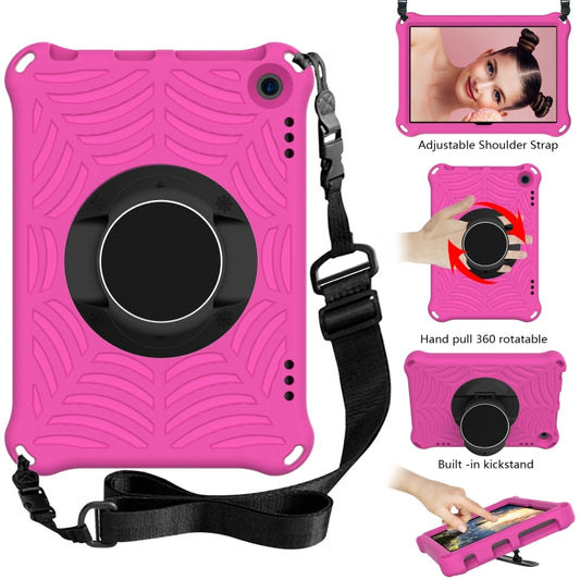 For Amazon Kindle Fire HD 8 2020 Spider King EVA Protective Case with Adjustable Shoulder Strap & Holder(Rose Red) - Amazon by buy2fix | Online Shopping UK | buy2fix