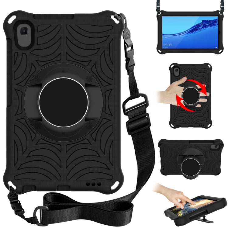 For Huawei MediaPad M5 Lite 8.0 inch Spider King EVA Protective Case with Adjustable Shoulder Strap & Holder(Black) - Huawei by buy2fix | Online Shopping UK | buy2fix