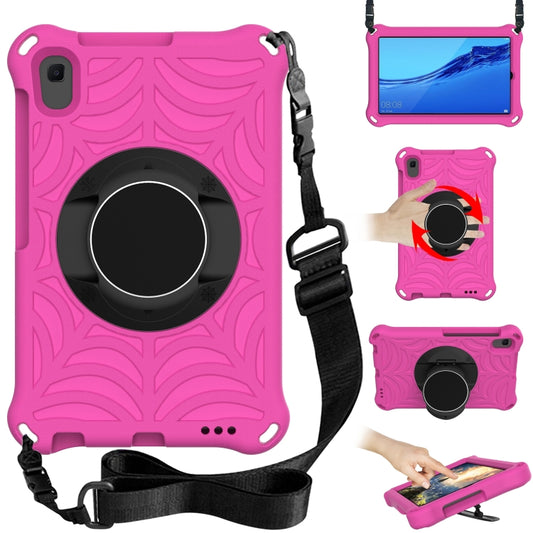 For Huawei MediaPad M5 Lite 8.0 inch Spider King EVA Protective Case with Adjustable Shoulder Strap & Holder(Rose Red) - Huawei by buy2fix | Online Shopping UK | buy2fix