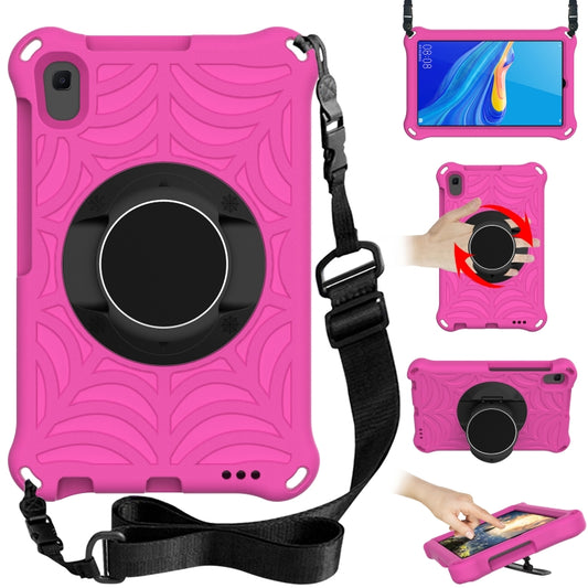 For Huawei MediaPad M6 8.4 Spider King EVA Protective Case with Adjustable Shoulder Strap & Holder(Rose Red) - Huawei by buy2fix | Online Shopping UK | buy2fix