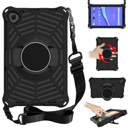 For Lenovo M10 Plus TB-X606F Spider King EVA Protective Case with Adjustable Shoulder Strap & Holder(Black) - Lenovo by buy2fix | Online Shopping UK | buy2fix