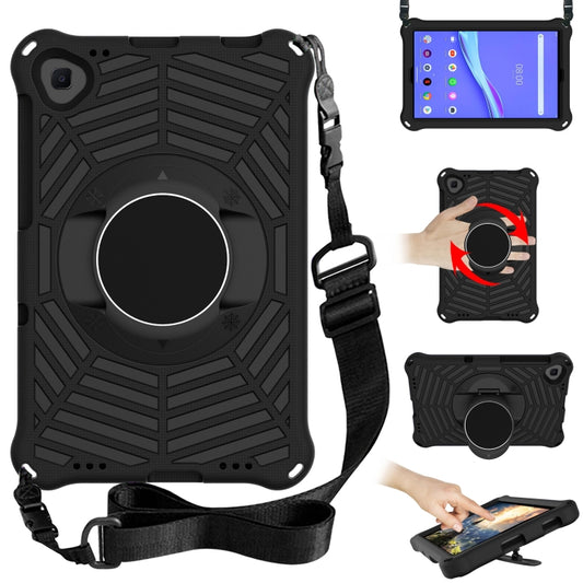 For Lenovo M10 Plus TB-X606F Spider King EVA Protective Case with Adjustable Shoulder Strap & Holder(Black) - Lenovo by buy2fix | Online Shopping UK | buy2fix