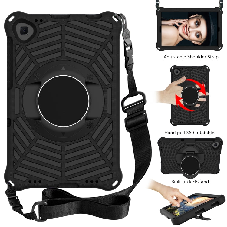 For Lenovo M10 Plus TB-X606F Spider King EVA Protective Case with Adjustable Shoulder Strap & Holder(Black) - Lenovo by buy2fix | Online Shopping UK | buy2fix