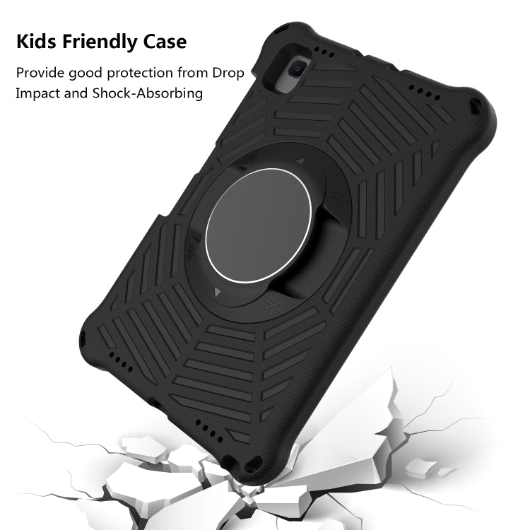 For Lenovo M10 Plus TB-X606F Spider King EVA Protective Case with Adjustable Shoulder Strap & Holder(Black) - Lenovo by buy2fix | Online Shopping UK | buy2fix