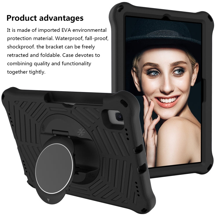 For Lenovo M10 Plus TB-X606F Spider King EVA Protective Case with Adjustable Shoulder Strap & Holder(Black) - Lenovo by buy2fix | Online Shopping UK | buy2fix