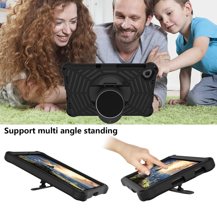 For Lenovo M10 Plus TB-X606F Spider King EVA Protective Case with Adjustable Shoulder Strap & Holder(Black) - Lenovo by buy2fix | Online Shopping UK | buy2fix