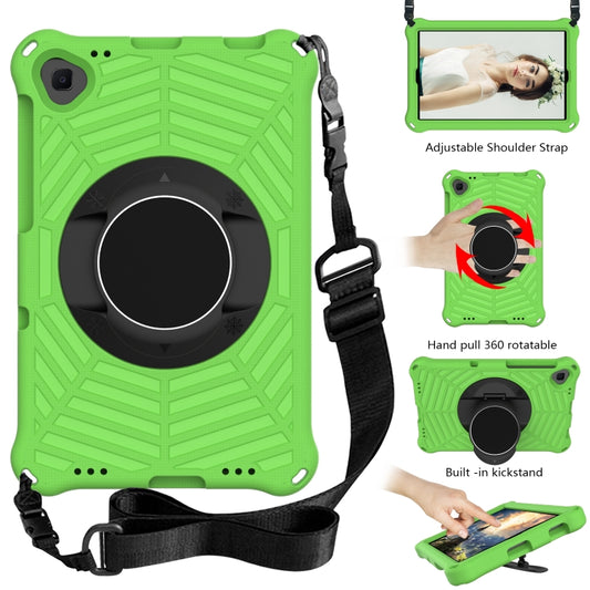 For Lenovo M10 Plus TB-X606F Spider King EVA Protective Case with Adjustable Shoulder Strap & Holder(Green) - Lenovo by buy2fix | Online Shopping UK | buy2fix