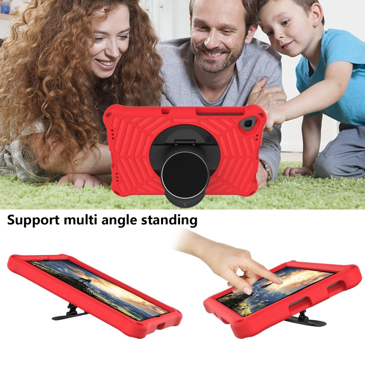 For Lenovo M10 Plus TB-X606F Spider King EVA Protective Case with Adjustable Shoulder Strap & Holder(Red) - Lenovo by buy2fix | Online Shopping UK | buy2fix