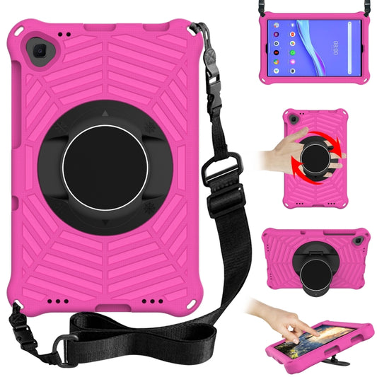 For Lenovo M10 Plus TB-X606F Spider King EVA Protective Case with Adjustable Shoulder Strap & Holder(Rose Red) - Lenovo by buy2fix | Online Shopping UK | buy2fix