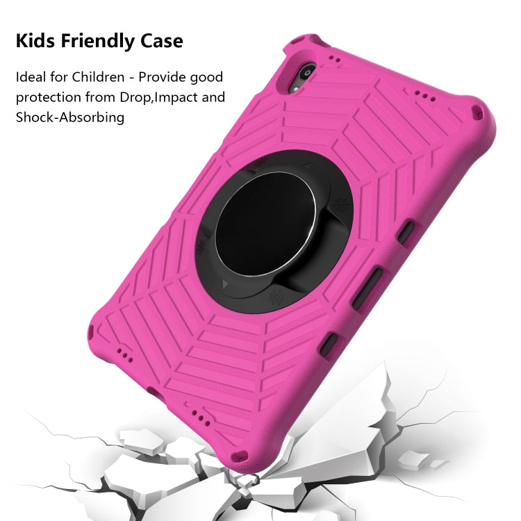 For Lenovo Tab P11 TB-J606F / XiaoXin Pad 11 Spider King EVA Protective Case with Adjustable Shoulder Strap & Holder(Rose Red) - Lenovo by buy2fix | Online Shopping UK | buy2fix