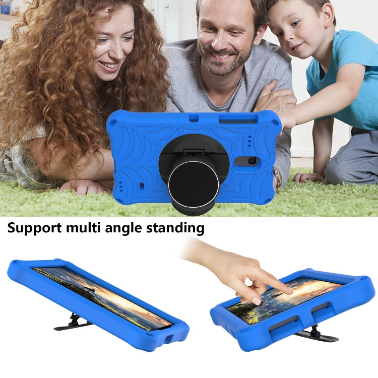 For Samsung Galaxy Tab A 8.0 2018 SM-T387W / SM-T387V & Tab A 8.0 SM-T385 / T380 & Tab 4 T330 & Tab E 8.0 T377 Spider King EVA Protective Case with Adjustable Shoulder Strap & Holder(Blue) - Other Galaxy Tab PC by buy2fix | Online Shopping UK | buy2fix