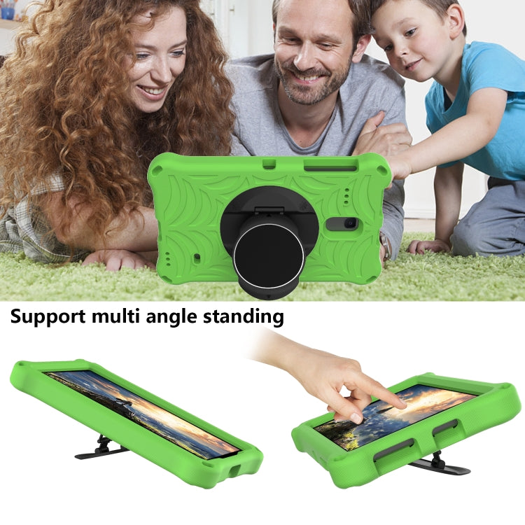 For Samsung Galaxy Tab A 8.0 2018 SM-T387W / SM-T387V & Tab A 8.0 SM-T385 / T380 & Tab 4 T330 & Tab E 8.0 T377 Spider King EVA Protective Case with Adjustable Shoulder Strap & Holder(Green) - Other Galaxy Tab PC by buy2fix | Online Shopping UK | buy2fix