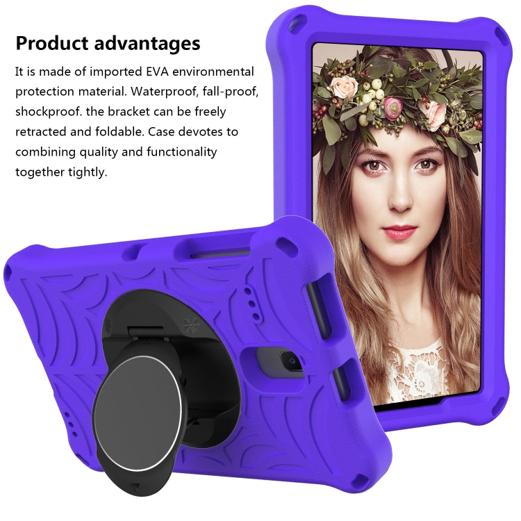 For Samsung Galaxy Tab A 8.0 2018 SM-T387W / SM-T387V & Tab A 8.0 SM-T385 / T380 & Tab 4 T330 & Tab E 8.0 T377 Spider King EVA Protective Case with Adjustable Shoulder Strap & Holder(Purple) - Other Galaxy Tab PC by buy2fix | Online Shopping UK | buy2fix