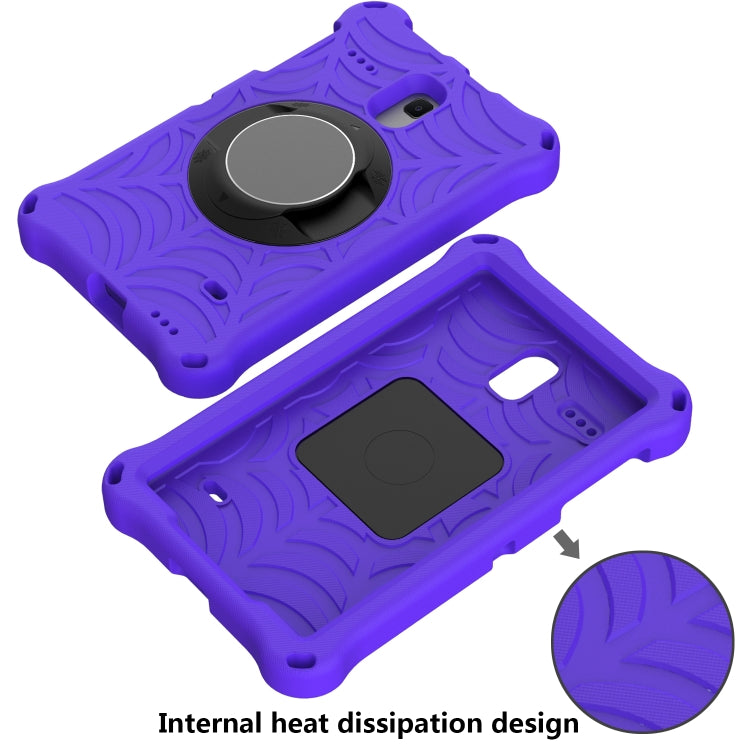 For Samsung Galaxy Tab A 8.0 2018 SM-T387W / SM-T387V & Tab A 8.0 SM-T385 / T380 & Tab 4 T330 & Tab E 8.0 T377 Spider King EVA Protective Case with Adjustable Shoulder Strap & Holder(Purple) - Other Galaxy Tab PC by buy2fix | Online Shopping UK | buy2fix