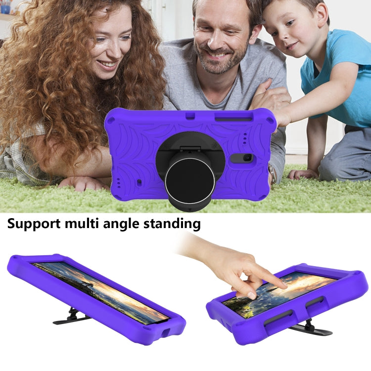 For Samsung Galaxy Tab A 8.0 2018 SM-T387W / SM-T387V & Tab A 8.0 SM-T385 / T380 & Tab 4 T330 & Tab E 8.0 T377 Spider King EVA Protective Case with Adjustable Shoulder Strap & Holder(Purple) - Other Galaxy Tab PC by buy2fix | Online Shopping UK | buy2fix