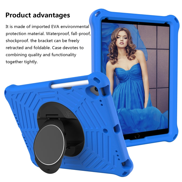 For iPad 10.2 2021 / 2020 / 2019 Spider King EVA Protective Case with Adjustable Shoulder Strap & Holder & Pen Slot(Blue) - iPad 10.2 Cases by buy2fix | Online Shopping UK | buy2fix