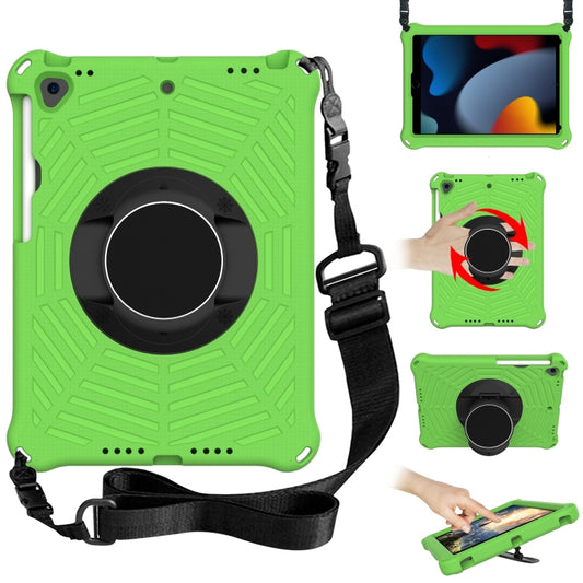 For iPad 10.2 2021 / 2020 / 2019 Spider King EVA Protective Case with Adjustable Shoulder Strap & Holder & Pen Slot(Green) - iPad 10.2 Cases by buy2fix | Online Shopping UK | buy2fix