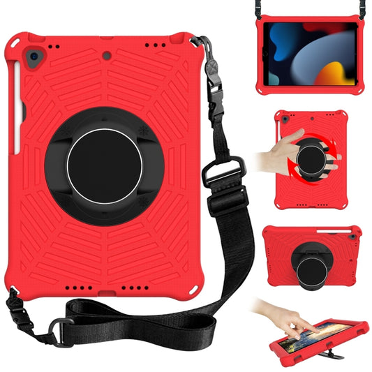 For iPad 10.2 2021 / 2020 / 2019 Spider King EVA Protective Case with Adjustable Shoulder Strap & Holder & Pen Slot(Red) - iPad 10.2 Cases by buy2fix | Online Shopping UK | buy2fix