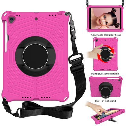 For iPad 10.2 2021 / 2020 / 2019 Spider King EVA Protective Case with Adjustable Shoulder Strap & Holder & Pen Slot(Rose Red) - iPad 10.2 Cases by buy2fix | Online Shopping UK | buy2fix