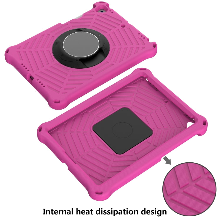For iPad 10.2 2021 / 2020 / 2019 Spider King EVA Protective Case with Adjustable Shoulder Strap & Holder & Pen Slot(Rose Red) - iPad 10.2 Cases by buy2fix | Online Shopping UK | buy2fix