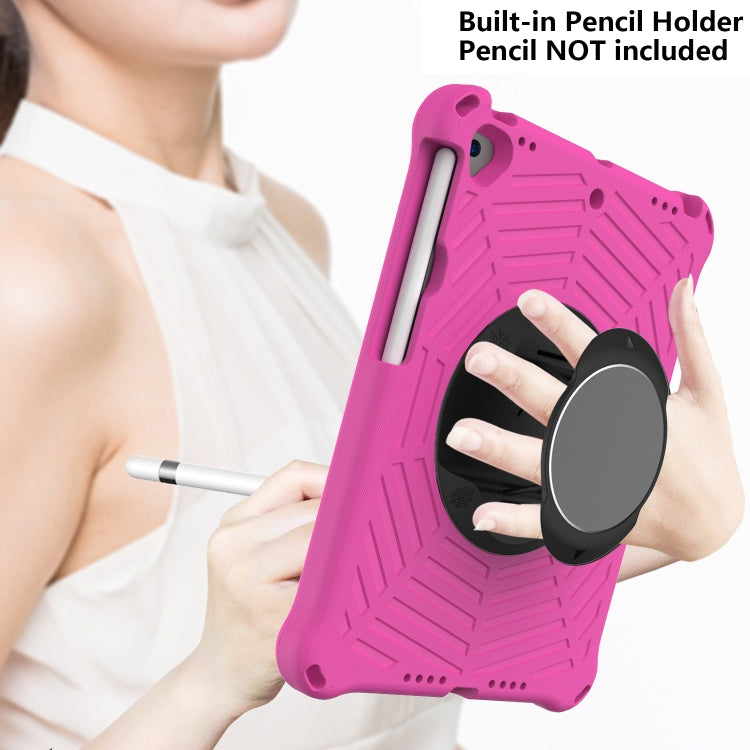 For iPad 10.2 2021 / 2020 / 2019 Spider King EVA Protective Case with Adjustable Shoulder Strap & Holder & Pen Slot(Rose Red) - iPad 10.2 Cases by buy2fix | Online Shopping UK | buy2fix