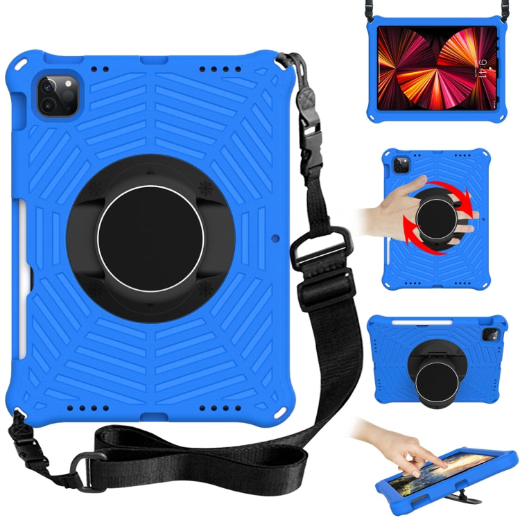 Spider King EVA Protective Tablet Case with Adjustable Shoulder Strap & Holder & Pen Slot For iPad Pro 11 2022 / 2021 & 2020 & 2018 /  Air 2020 / Air 2022 10.9(Blue) - iPad Pro 11 (2022/2021) Cases by buy2fix | Online Shopping UK | buy2fix