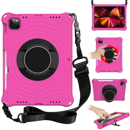 Spider King EVA Protective Tablet Case with Adjustable Shoulder Strap & Holder & Pen Slot For iPad Pro 11 2022 / 2021 & 2020 & 2018 /  Air 2020 / Air 2022 10.9(Rose Red) - iPad Pro 11 (2022/2021) Cases by buy2fix | Online Shopping UK | buy2fix