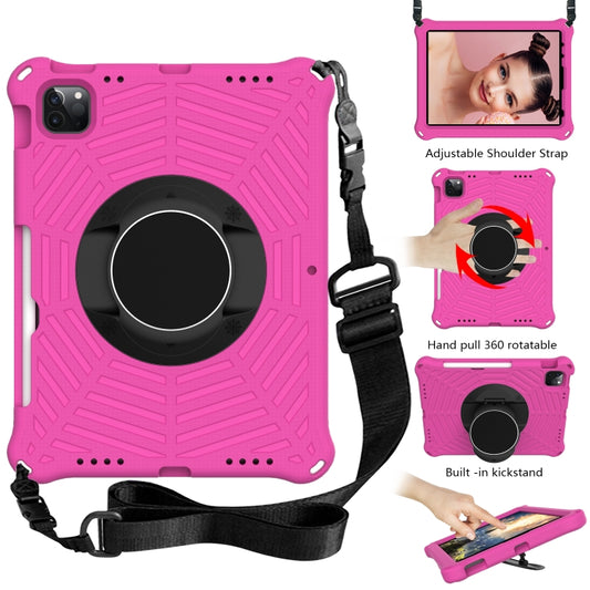 Spider King EVA Protective Tablet Case with Adjustable Shoulder Strap & Holder & Pen Slot For iPad Pro 11 2022 / 2021 & 2020 & 2018 /  Air 2020 / Air 2022 10.9(Rose Red) - iPad Pro 11 (2022/2021) Cases by buy2fix | Online Shopping UK | buy2fix