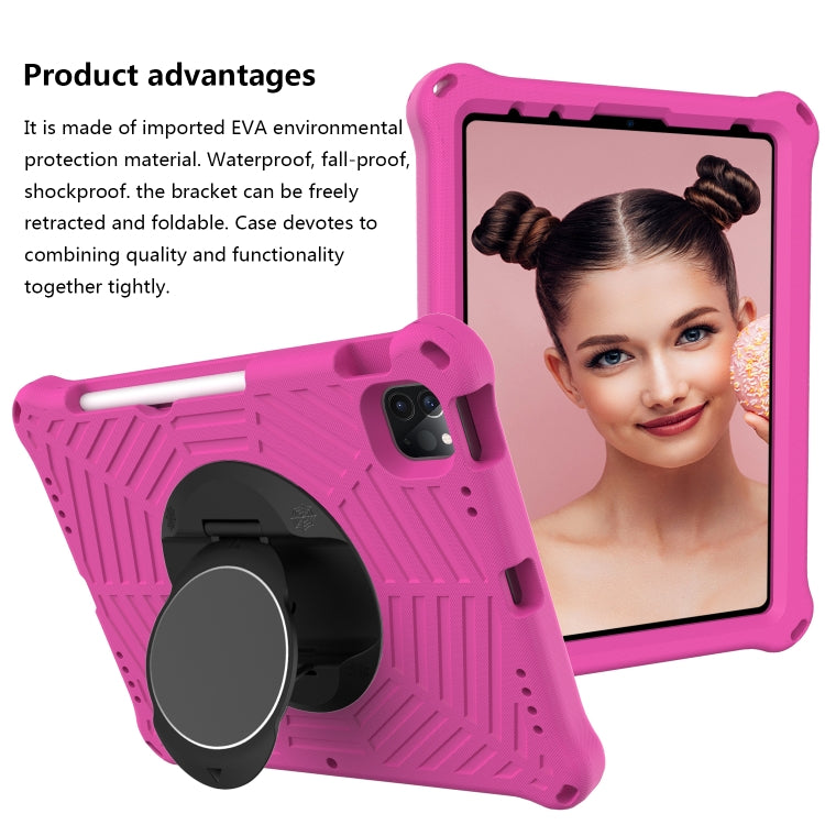 Spider King EVA Protective Tablet Case with Adjustable Shoulder Strap & Holder & Pen Slot For iPad Pro 11 2022 / 2021 & 2020 & 2018 /  Air 2020 / Air 2022 10.9(Rose Red) - iPad Pro 11 (2022/2021) Cases by buy2fix | Online Shopping UK | buy2fix