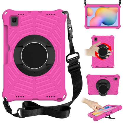 Spider King EVA Protective Case with Adjustable Shoulder Strap & Holder & Pen Slot For Samsung Galaxy Tab S6 Lite SM-P610 / SM-P615 / Tab A7 10.4 T500 / T860 / T720(Rose Red) - Tab S6 Lite P610 / P615 by buy2fix | Online Shopping UK | buy2fix