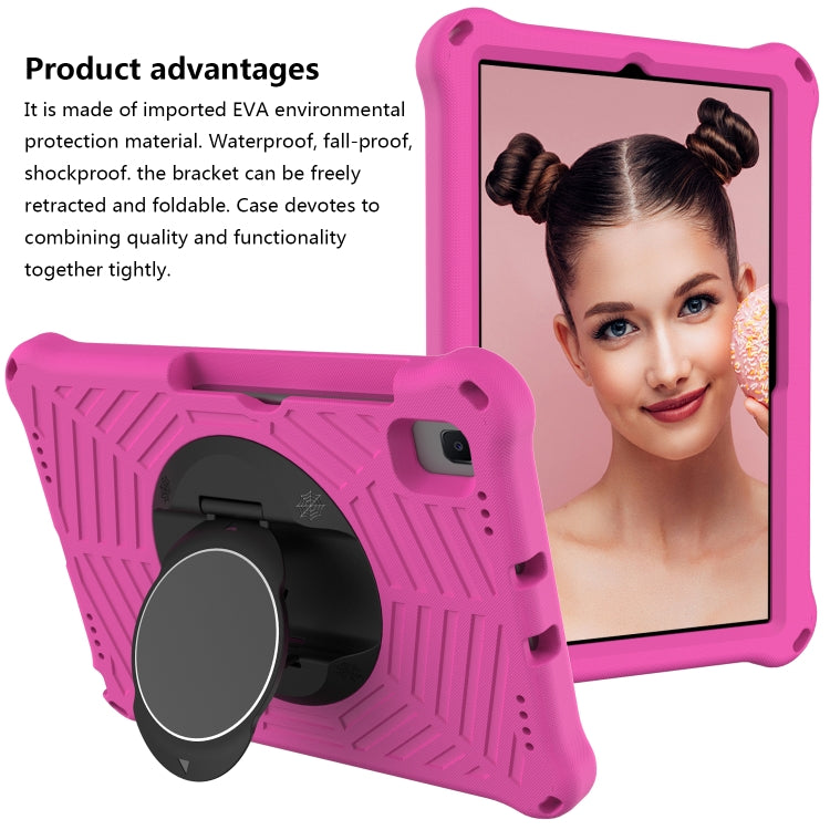Spider King EVA Protective Case with Adjustable Shoulder Strap & Holder & Pen Slot For Samsung Galaxy Tab S6 Lite SM-P610 / SM-P615 / Tab A7 10.4 T500 / T860 / T720(Rose Red) - Tab S6 Lite P610 / P615 by buy2fix | Online Shopping UK | buy2fix