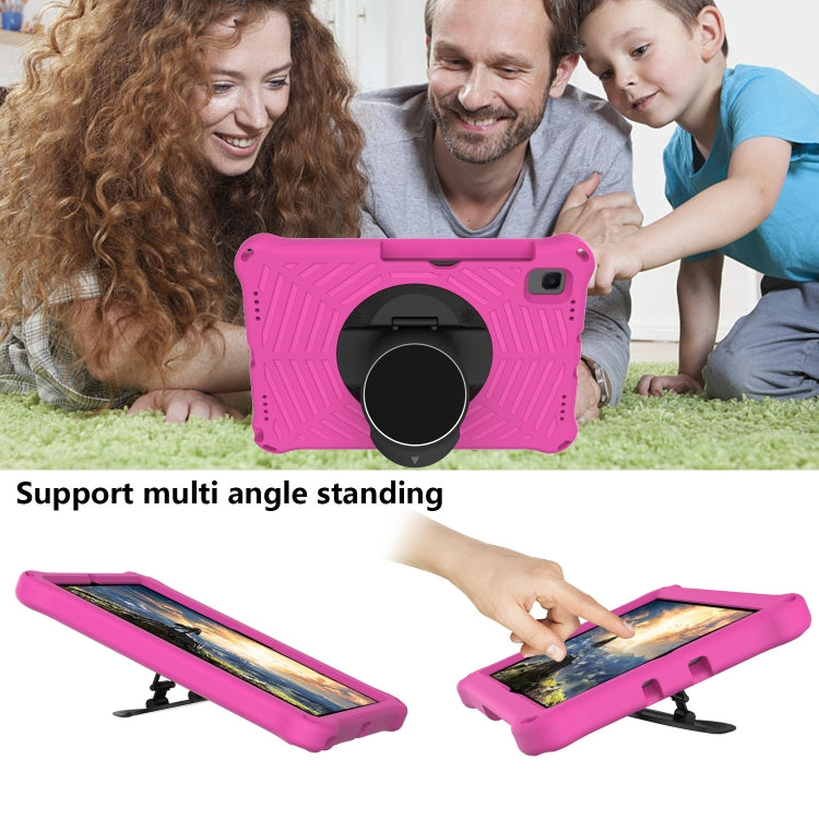 Spider King EVA Protective Case with Adjustable Shoulder Strap & Holder & Pen Slot For Samsung Galaxy Tab S6 Lite SM-P610 / SM-P615 / Tab A7 10.4 T500 / T860 / T720(Rose Red) - Tab S6 Lite P610 / P615 by buy2fix | Online Shopping UK | buy2fix
