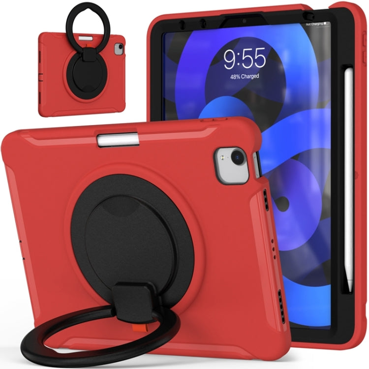 Shockproof TPU + PC Tablet Case with 360 Degree Rotation Grip Holder & Pen Slot For iPad Air 4 10.9 / Pro 11 2022 / 2021 / 2020 / 2018(Red) - iPad Pro 11 (2022/2021) Cases by buy2fix | Online Shopping UK | buy2fix