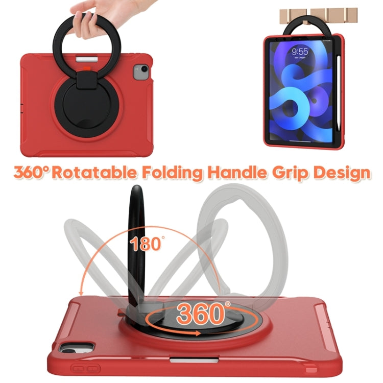 Shockproof TPU + PC Tablet Case with 360 Degree Rotation Grip Holder & Pen Slot For iPad Air 4 10.9 / Pro 11 2022 / 2021 / 2020 / 2018(Red) - iPad Pro 11 (2022/2021) Cases by buy2fix | Online Shopping UK | buy2fix