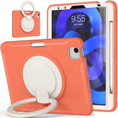 Shockproof TPU + PC Tablet Case with 360 Degree Rotation Grip Holder & Pen Slot For iPad Air 4 10.9 / Pro 11 2022 / 2021 / 2020 / 2018(Living Coral) - iPad Pro 11 (2022/2021) Cases by buy2fix | Online Shopping UK | buy2fix