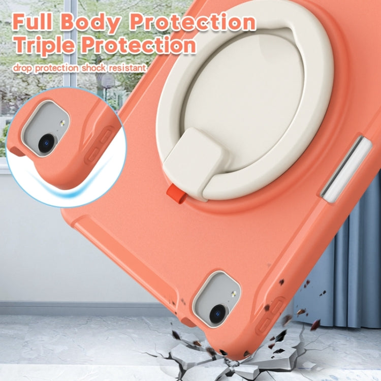 Shockproof TPU + PC Tablet Case with 360 Degree Rotation Grip Holder & Pen Slot For iPad Air 4 10.9 / Pro 11 2022 / 2021 / 2020 / 2018(Living Coral) - iPad Pro 11 (2022/2021) Cases by buy2fix | Online Shopping UK | buy2fix