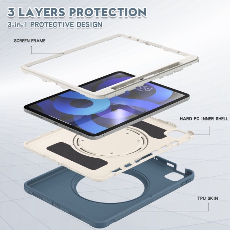 Shockproof TPU + PC Tablet Case with 360 Degree Rotation Grip Holder & Pen Slot For iPad Air 4 10.9 / Pro 11 2022 / 2021 / 2020 / 2018(Cornflower Blue) - iPad Pro 11 (2022/2021) Cases by buy2fix | Online Shopping UK | buy2fix