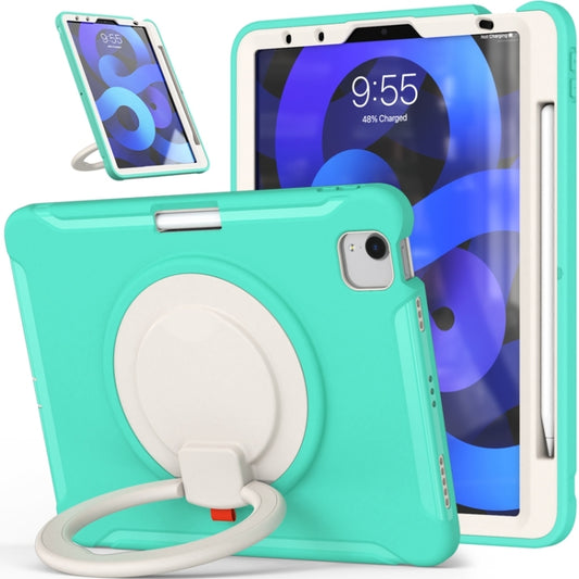 SShockproof TPU + PC Tablet Case with 360 Degree Rotation Grip Holder & Pen Slot For iPad Air 4 10.9 / Pro 11 2022 / 2021 / 2020 / 2018(Mint Green) - iPad Pro 11 (2022/2021) Cases by buy2fix | Online Shopping UK | buy2fix