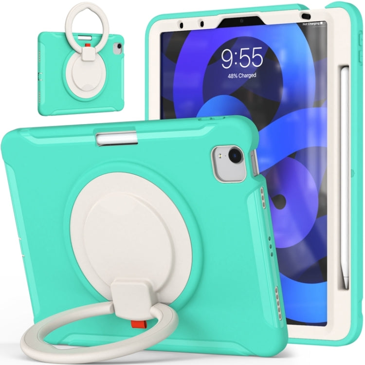 SShockproof TPU + PC Tablet Case with 360 Degree Rotation Grip Holder & Pen Slot For iPad Air 4 10.9 / Pro 11 2022 / 2021 / 2020 / 2018(Mint Green) - iPad Pro 11 (2022/2021) Cases by buy2fix | Online Shopping UK | buy2fix