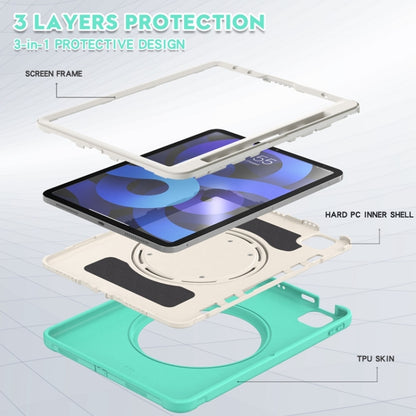 SShockproof TPU + PC Tablet Case with 360 Degree Rotation Grip Holder & Pen Slot For iPad Air 4 10.9 / Pro 11 2022 / 2021 / 2020 / 2018(Mint Green) - iPad Pro 11 (2022/2021) Cases by buy2fix | Online Shopping UK | buy2fix
