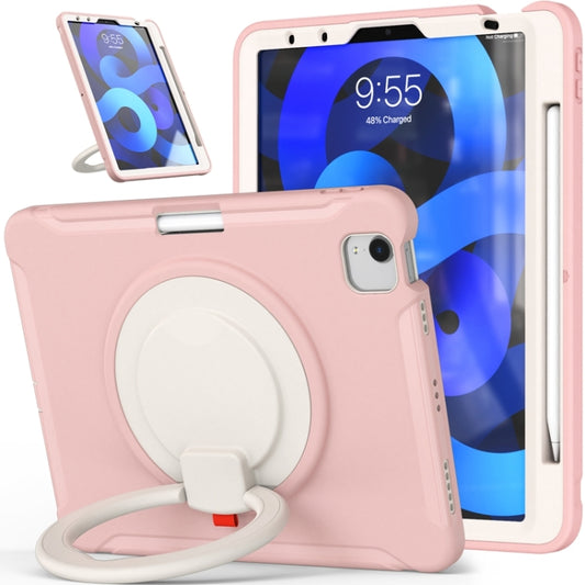 Shockproof TPU + PC Tablet Case with 360 Degree Rotation Grip Holder & Pen Slot For iPad Air 4 10.9 / Pro 11 2022 / 2021 / 2020 / 2018(Cherry Blossoms Pink) - iPad Pro 11 (2022/2021) Cases by buy2fix | Online Shopping UK | buy2fix
