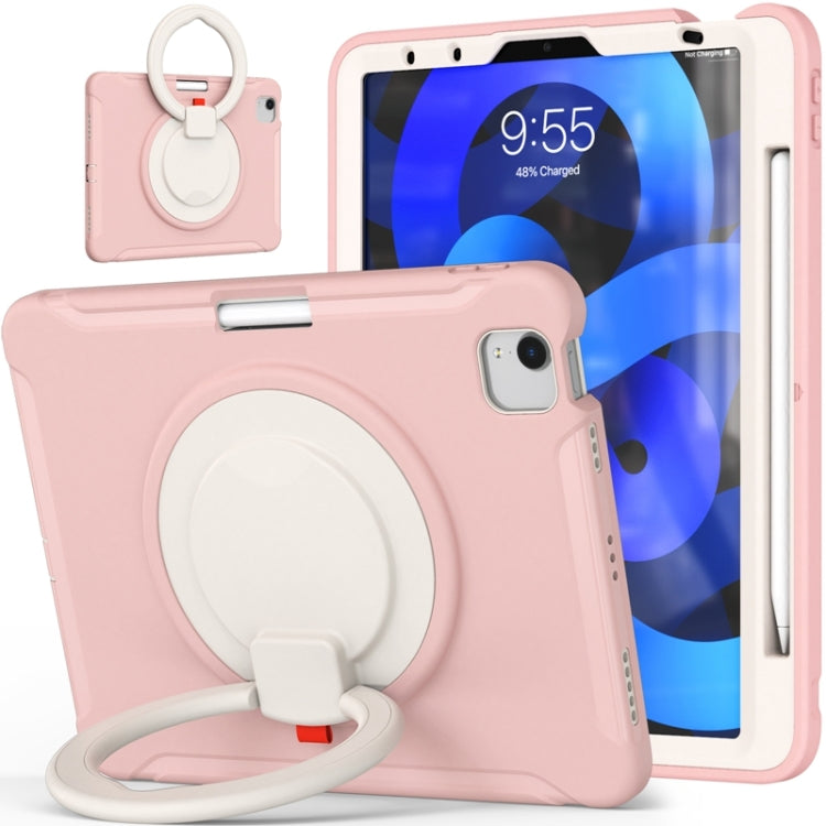 Shockproof TPU + PC Tablet Case with 360 Degree Rotation Grip Holder & Pen Slot For iPad Air 4 10.9 / Pro 11 2022 / 2021 / 2020 / 2018(Cherry Blossoms Pink) - iPad Pro 11 (2022/2021) Cases by buy2fix | Online Shopping UK | buy2fix