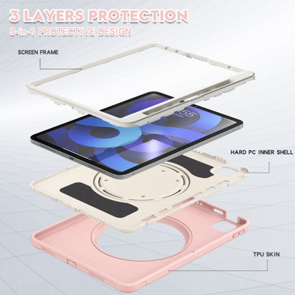 Shockproof TPU + PC Tablet Case with 360 Degree Rotation Grip Holder & Pen Slot For iPad Air 4 10.9 / Pro 11 2022 / 2021 / 2020 / 2018(Cherry Blossoms Pink) - iPad Pro 11 (2022/2021) Cases by buy2fix | Online Shopping UK | buy2fix