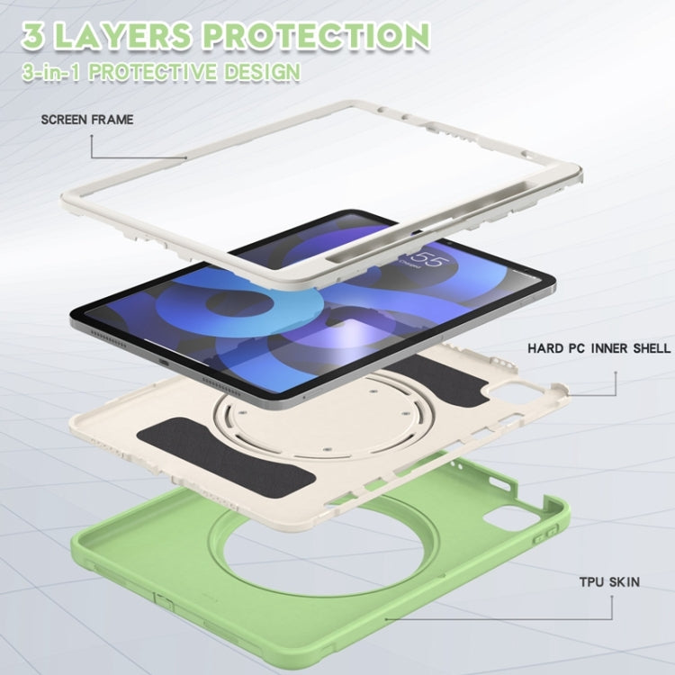 Shockproof TPU + PC Tablet Case with 360 Degree Rotation Grip Holder & Pen Slot For iPad Air 4 10.9 / Pro 11 2022 / 2021 / 2020 / 2018(Matcha Green) - iPad Pro 11 (2022/2021) Cases by buy2fix | Online Shopping UK | buy2fix