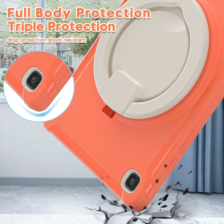Shockproof TPU + PC Protective Case with 360 Degree Rotation Foldable Handle Grip Holder & Pen Slot For Samsung Galaxy Tab A7 10.4 2020 T500(Living Coral) - Other Galaxy Tab PC by buy2fix | Online Shopping UK | buy2fix
