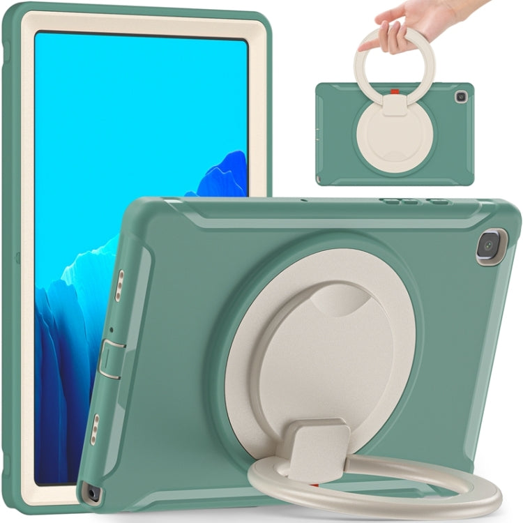 Shockproof TPU + PC Protective Case with 360 Degree Rotation Foldable Handle Grip Holder & Pen Slot For Samsung Galaxy Tab A7 10.4 2020 T500(Emmerald Green) - Other Galaxy Tab PC by buy2fix | Online Shopping UK | buy2fix