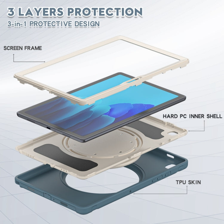 Shockproof TPU + PC Protective Case with 360 Degree Rotation Foldable Handle Grip Holder & Pen Slot For Samsung Galaxy Tab A7 10.4 2020 T500(Cornflower Blue) - Other Galaxy Tab PC by buy2fix | Online Shopping UK | buy2fix