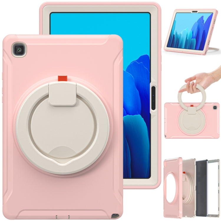 Shockproof TPU + PC Protective Case with 360 Degree Rotation Foldable Handle Grip Holder & Pen Slot For Samsung Galaxy Tab A7 10.4 2020 T500(Cherry Blossoms Pink) - Other Galaxy Tab PC by buy2fix | Online Shopping UK | buy2fix